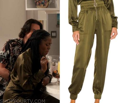 WornOnTV: Harper's olive green corset top and pants on iCarly, Laci Mosley