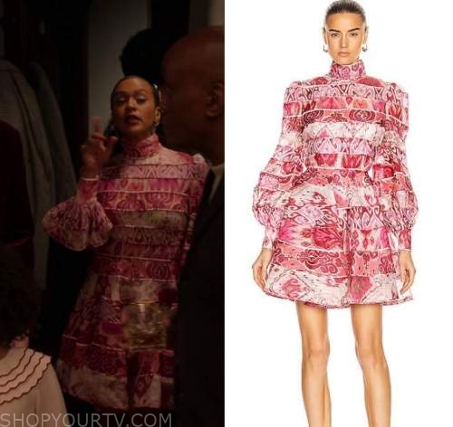 Run The World: Season 1 Episode 5 Sondi's Red Printed Dress | Shop Your TV