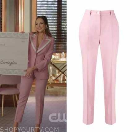 Dynasty: Season 4 Episode 5 Fallon's Pink Trousers | Shop Your TV