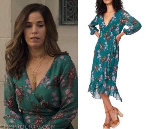 Love Victor: Season 2 Episode 6 Isabel's Green Floral Wrap Maxi Dress ...