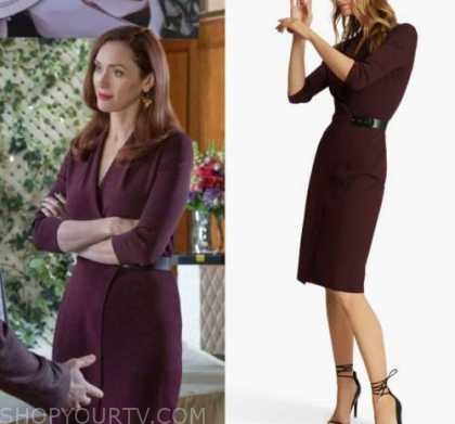 Good Witch: Season 7 Episode 7 Abigail's Belted Burgundy Dress | Shop ...