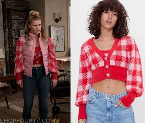 Atypical: Season 4 Episode 4 Paige's Checked Cardigan Set | Shop Your TV