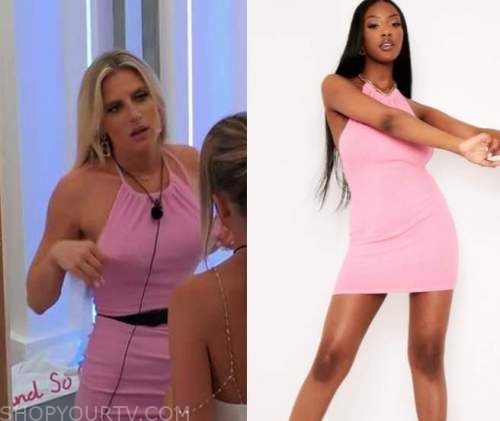 chloe love island pink dress