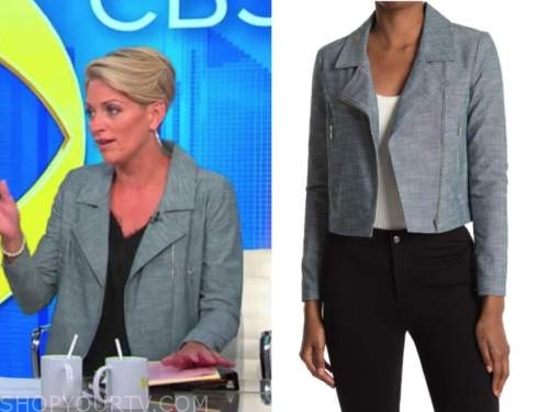 CBS This Morning: July 2021 Jamie Yuccas's Grey Moto Jacket | Shop Your TV