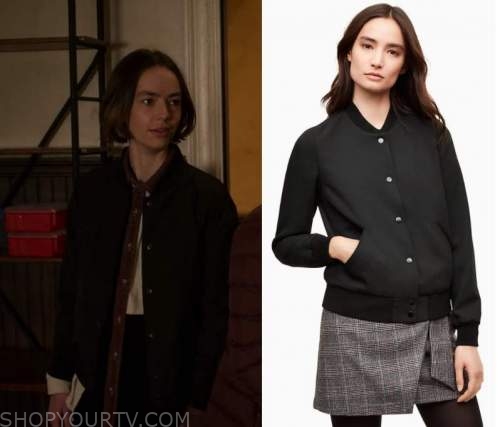 Atypical: Season 4 Episode 1 Casey's Black Bomber Jacket | Shop Your TV