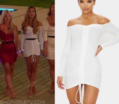 Love Island: Season 7 Episode 21 AJ's Ruched Front Mini Dress | Fashion ...