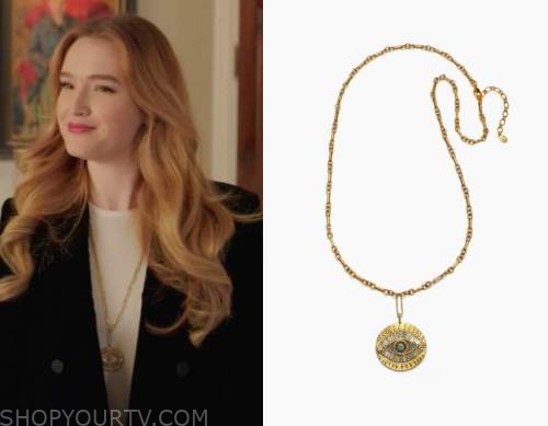 Dynasty: Season 4 Episode 10 Kirby’s Eye Medallion Necklace | Shop Your TV