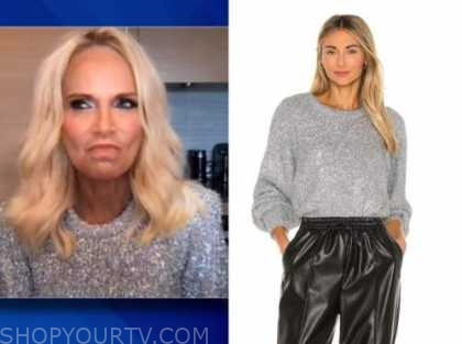 The View August 2021 Kristin Chenoweth S Silver Metallic Sweater Shop Your Tv