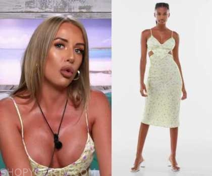 faye love island orange dress