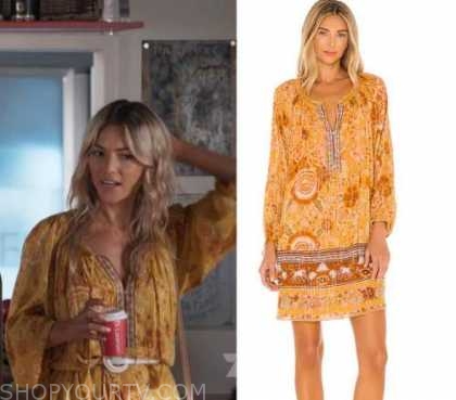 Home and Away: August 2021 Jasmine's Yellow Printed Boho Dress