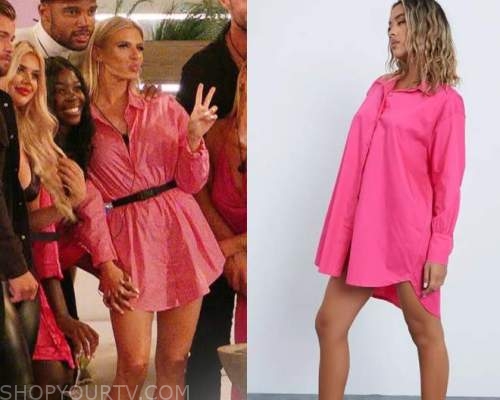 chloe love island pink dress