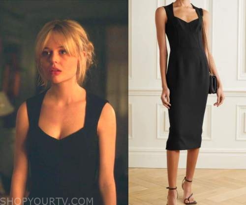 Gossip Girl Reboot Season 1 Episode 5 Audrey S Black Midi Dress Shop Your Tv