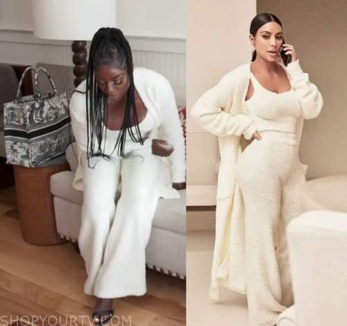 Wendy Osefo's White Knit Robe