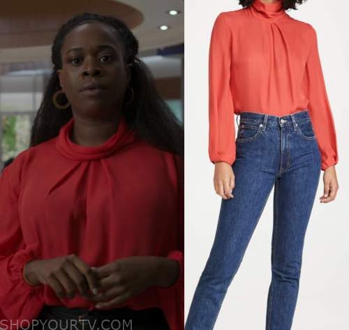 The Good Doctor: Season 5 Episode 1 Jordan's Orange Blouse | Shop Your TV