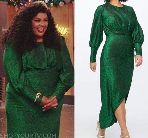 Nailed It: Season 5 Nicole's Metallic Green Dress | Shop Your TV