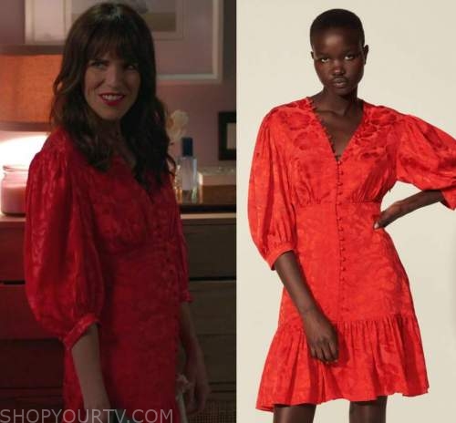 Home Economics: Season 2 Episode 2 Marina's Red Satin Dress | Shop Your TV