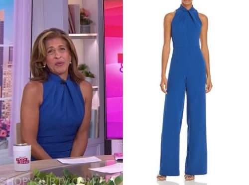 The Today Show: September 2021 Hoda Kotb's Blue Halter Jumpsuit | Shop ...