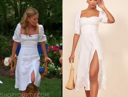 Live with Kelly and Ryan September 2021 Kelly Ripa s White Midi