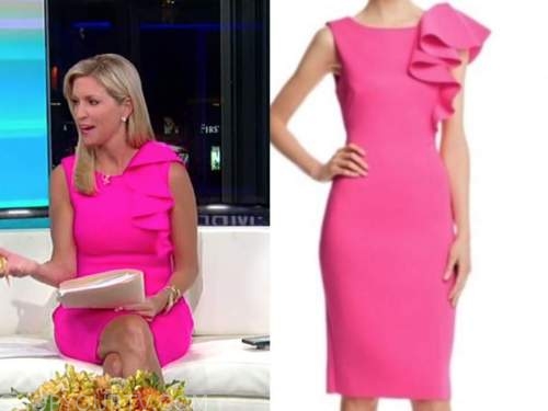 Fox and Friends: September 2021 Ainsley Earhardt's Hot Pink Ruffle ...