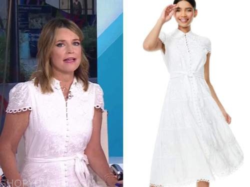 The Today Show: September 2021 Savannah Guthrie's White Embroidered ...
