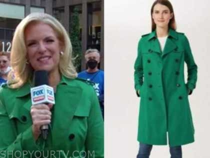 Fox and Friends: September 2021 Janice Dean's Green Trench Coat | Shop ...