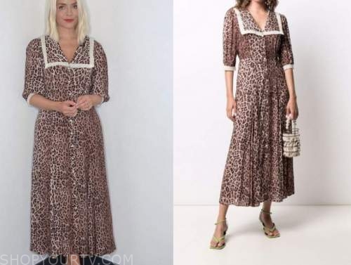 This Morning: September 2021 Holly Willoughby's Leopard Collar Midi ...