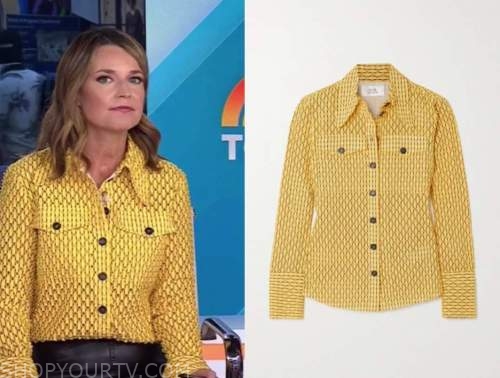 The Today Show: September 2021 Savannah Guthrie's Yellow Perforated ...