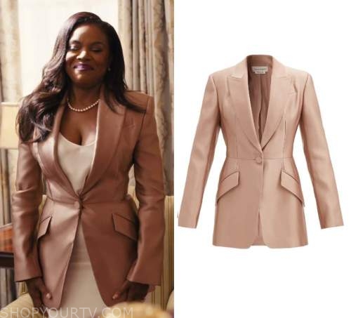 Our Kind of People: Season 1 Episode 1 Leah's Pink Silk Blazer ...