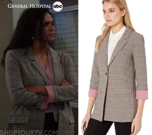 General Hospital: September 2021 Jordan's Grey Plaid Blazer | Shop Your TV