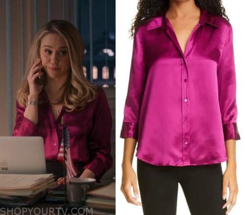 Turner and Hooch: Season 1 Episode 8 Brooke's Pink Satin Blouse | Shop ...