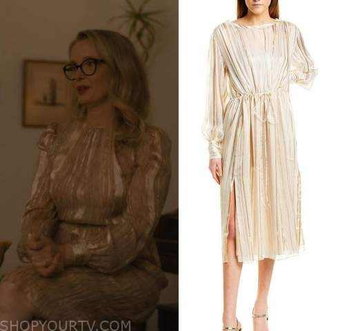 On The Verge: Season 1 Episode 2 Justine's Metallic Striped Dress ...