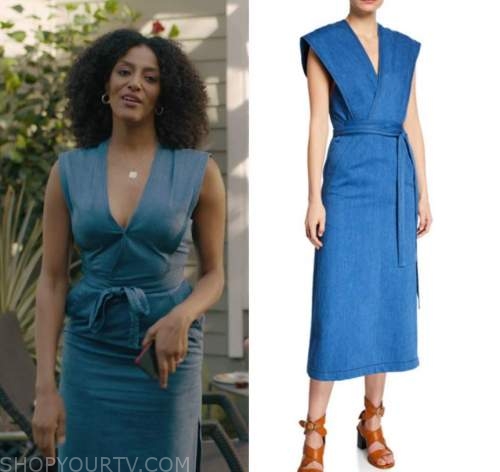 On The Verge: Season 1 Episode 10 Yasmin's Wrap Chambray Dress | Shop ...