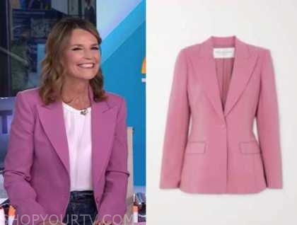 The Today Show: October 2021 Savannah Guthrie's Pink Blazer | Fashion ...