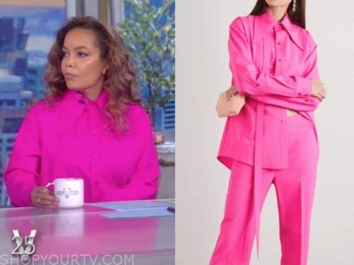 The View: October 2021 Sunny Hostin's Hot Pink Shirt | Shop Your TV