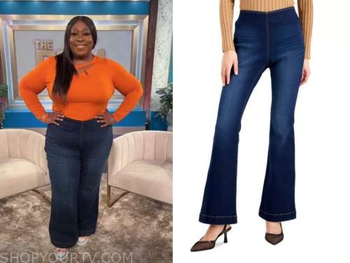 The Real: October 2021 Loni Love's Plus Size Flare Jeans | Shop Your TV