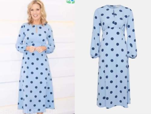 Good Morning Britain: October 2021 Charlotte Hawkins's Blue Polka Dot ...