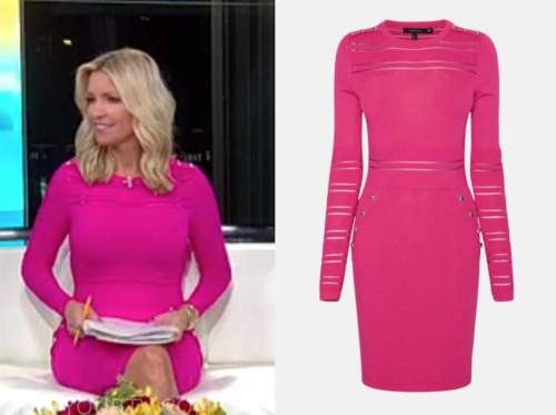 Fox and Friends: October 2021 Ainsley Earhardt's Pink Knit Dress ...