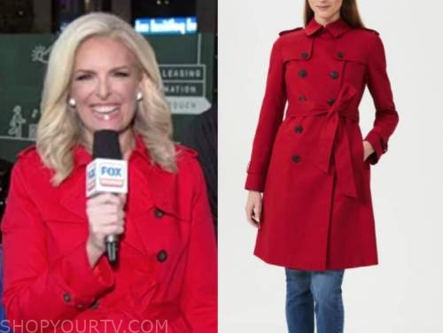 Fox and Friends: October 2021 Janice Dean's Red Trench Coat | Shop Your TV