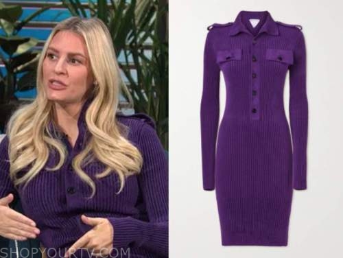 E! News: Daily Pop October 2021 Morgan Stewart's Purple Knit Dress ...