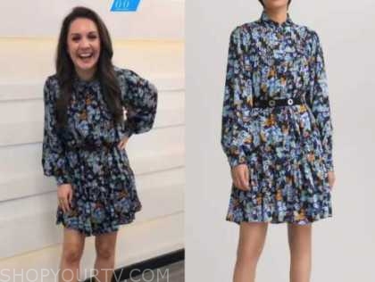 Good Morning Britain: October 2021 Laura Tobin's Blue Floral Dress ...