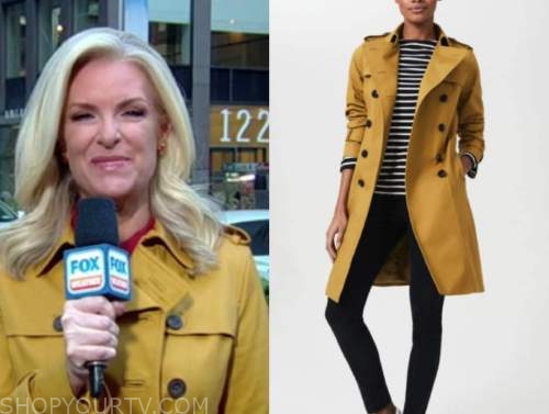 Fox and Friends: October 2021 Janice Dean's Yellow Trench Coat | Shop ...