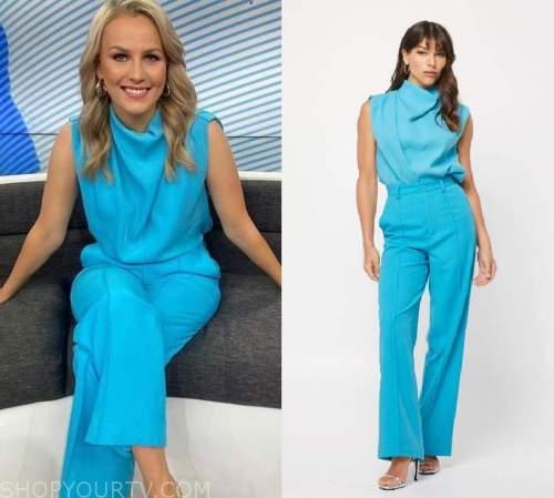 10 News First (AU): October 2021 Charlotte's Blue Top & Trousers | Shop ...