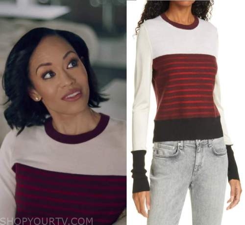 Queen Sugar: Season 6 Episode 5 Charley's Colorblock Stripe Sweater ...