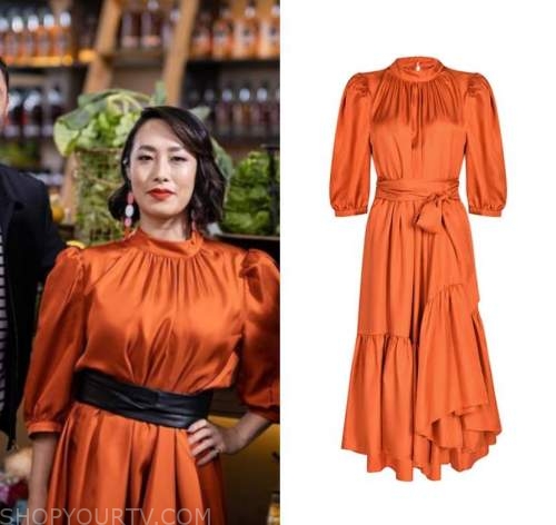 Masterchef AU: Celebrity Season 2 Melissa's Orange Dress | Shop Your TV