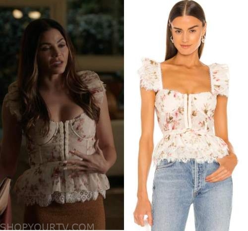 Natori Cherry Blossom Convertible Spacer Bra worn by Bailey Nune (Jenna  Dewan) as seen in The Rookie (S05E20)