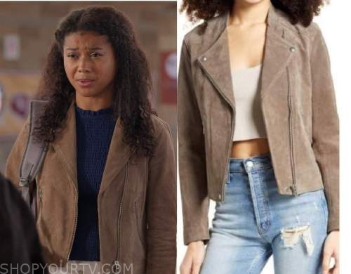 On My Block: Season 4 Episode 8 Monse's Tan Suede Jacket | Shop Your TV