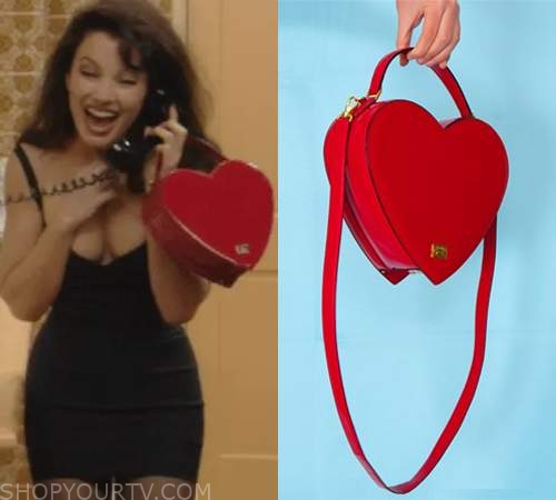 Red Heart Shaped Bag of Fran Fine (Fran Drescher) in The Nanny (S03E13)