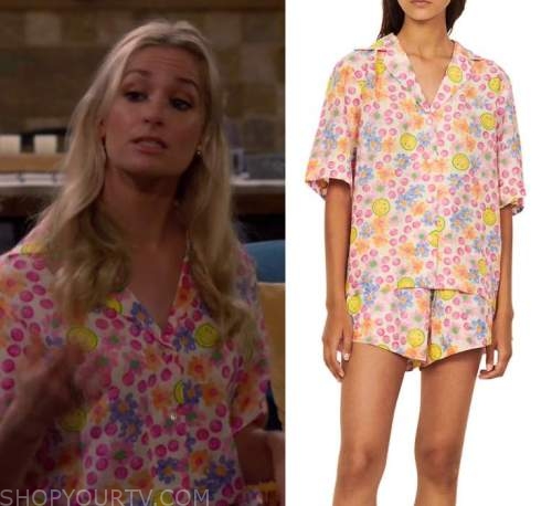 The Neighborhood: Season 4 Episode 7 Gemma's Floral Smiley Pajamas ...