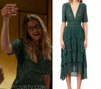 Supergirl: Season 6 Episode 18/19 Kara's Metallic Green Dress | Shop ...