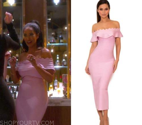 Supergirl: Season 6 Episode 18/19 Kelly's Off Shoulder Pink Dress ...